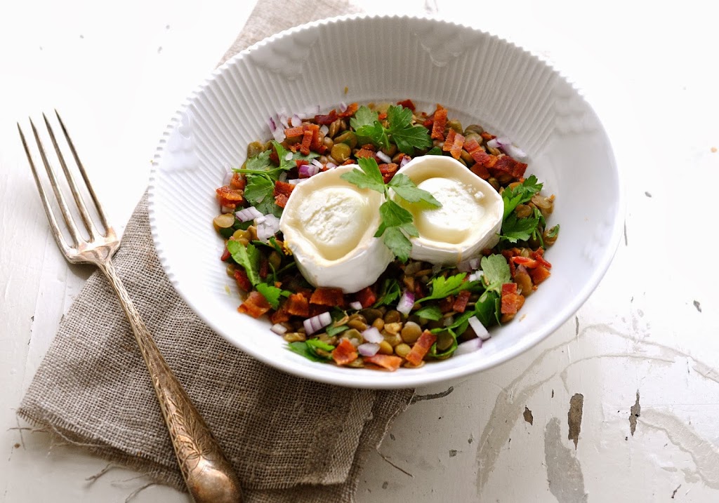 linsesalat med gedeost opskrift