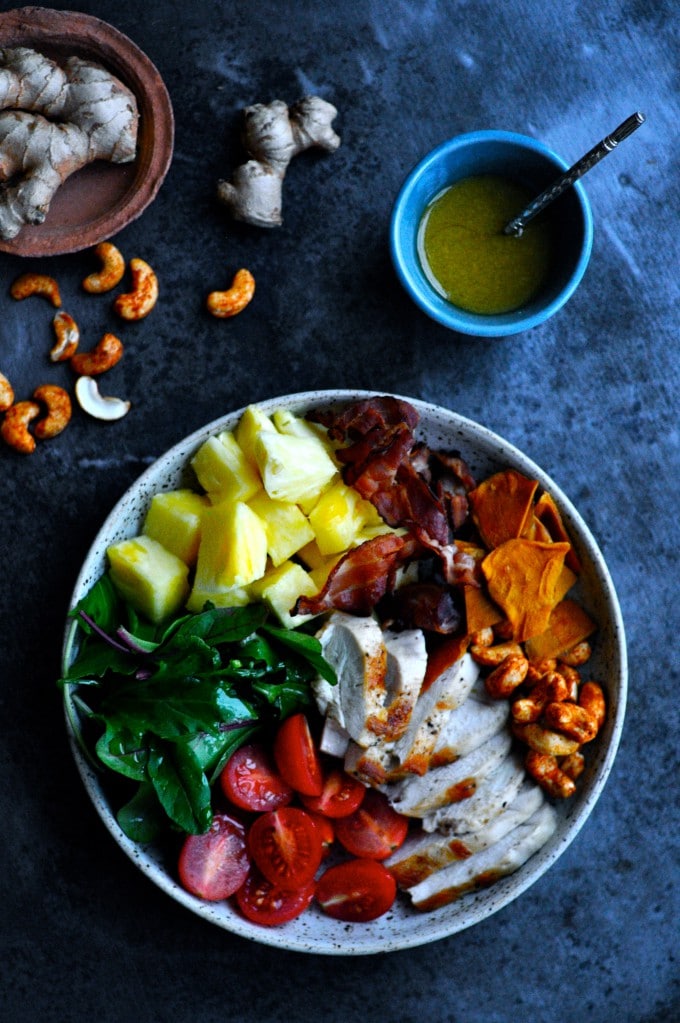 Salat med kylling og ingefær| www.juliekarla.dk