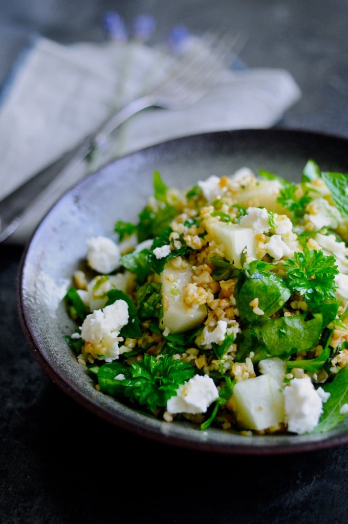 Salat med melon og bulgur