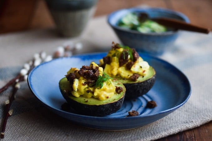 Fyldt avocado til frokost