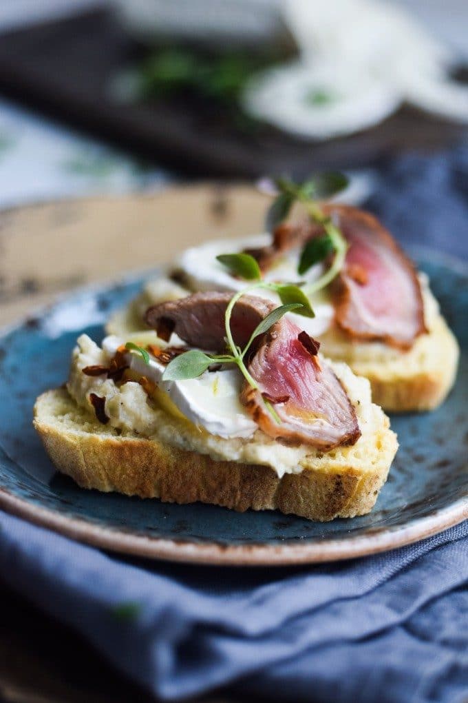 Gedeost bruschetta med soignon gedeost