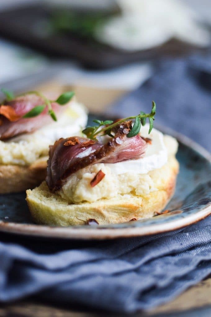 Gedeost bruschetta som appetizer