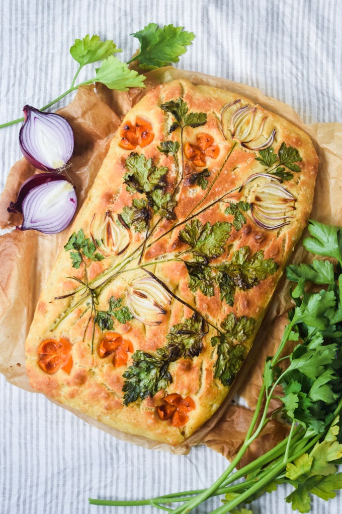 foccacia art på Foccacia brød opskrift