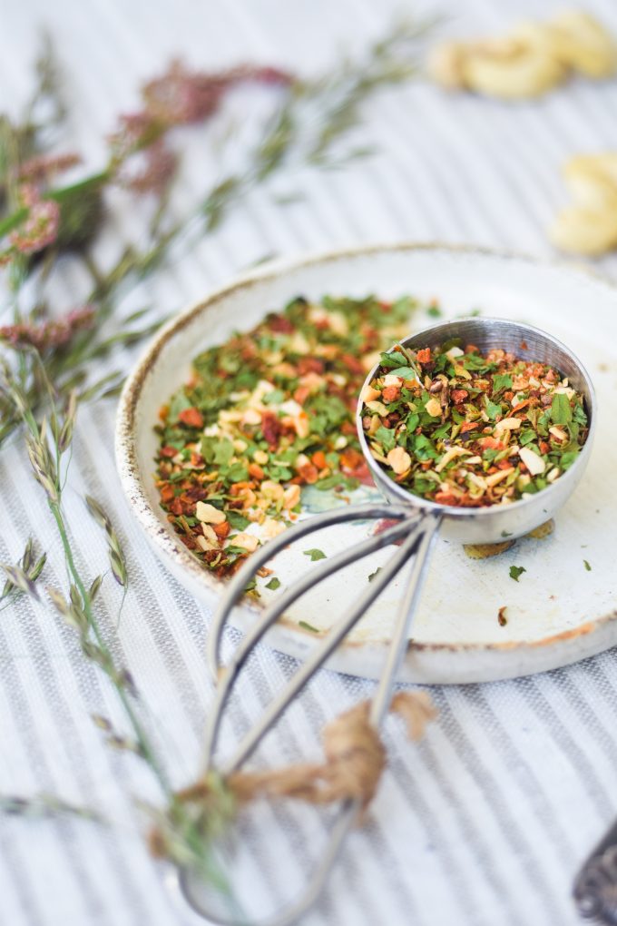 vegansk pastaret med pasta krydderi