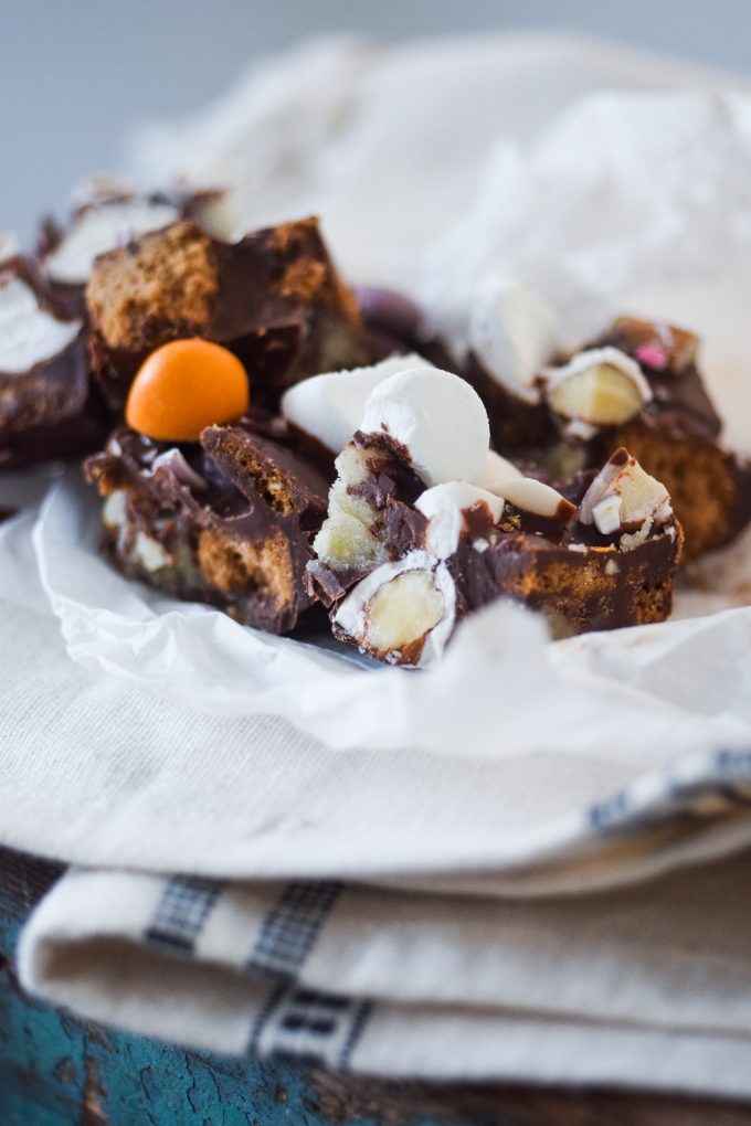 Rocky road opskrift med slik