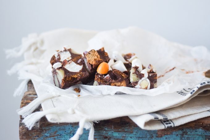 Rocky road opskrift med marcipan