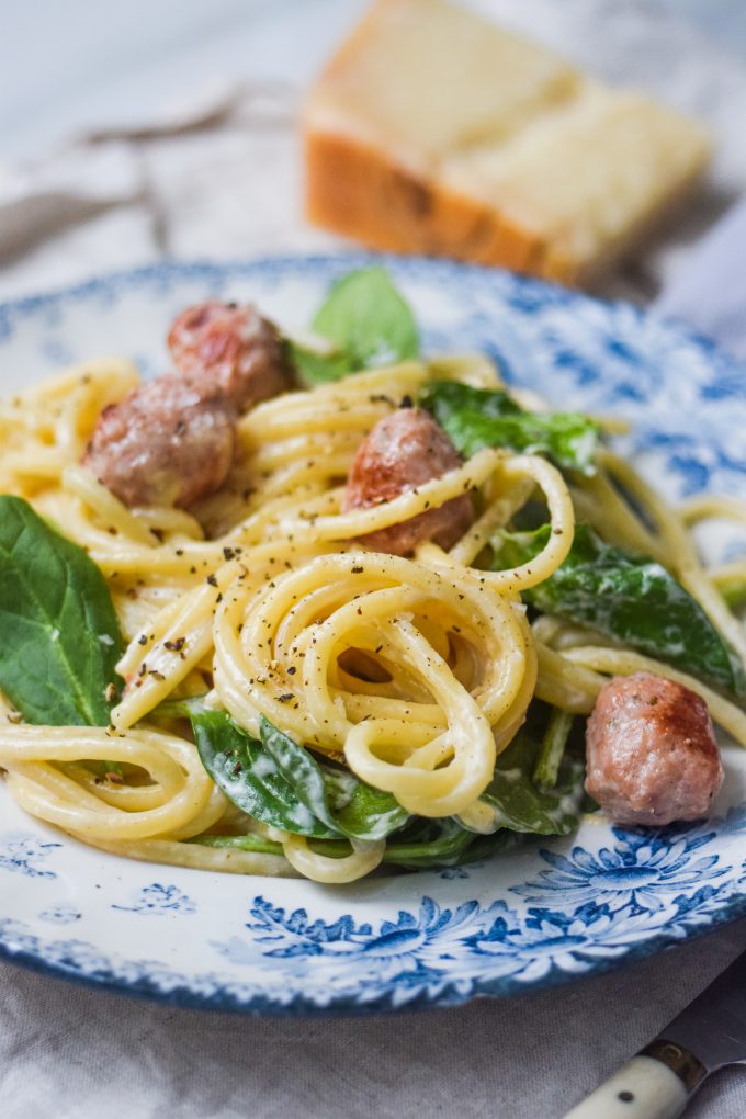 Pasta med salsiccia til aftensmad