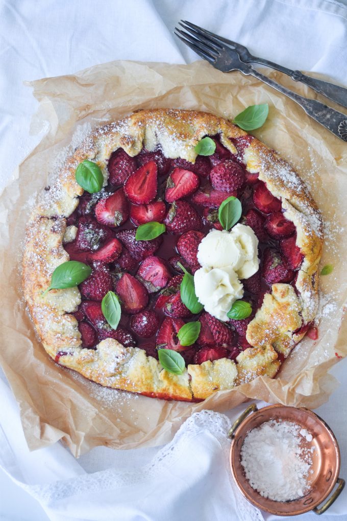Dessert galette med vaniljeis