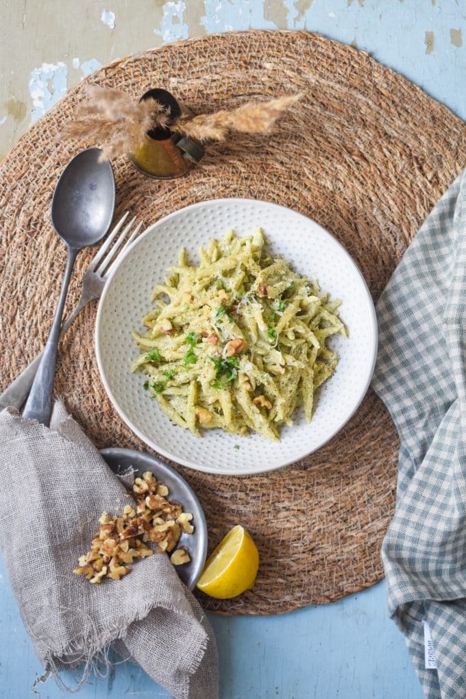 lækker pasta med valnødder