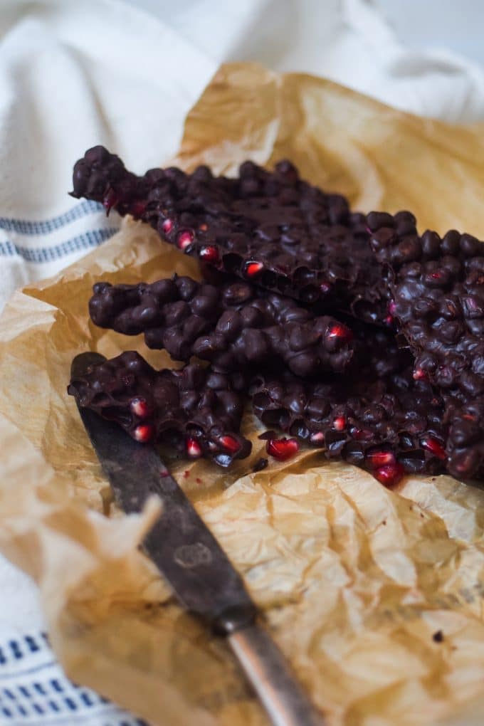 jule chokolade med granatæble 