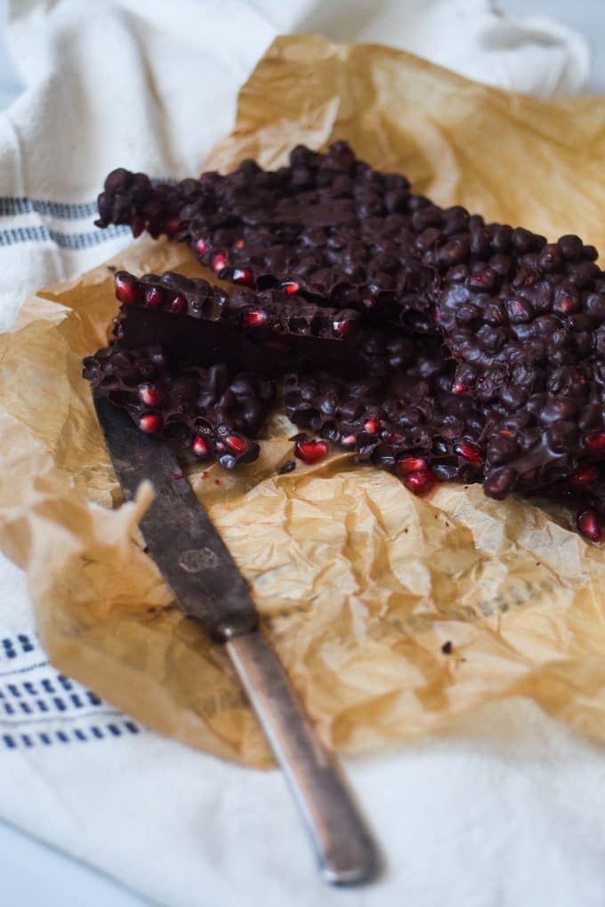 chokolade med granatæble af julie karla