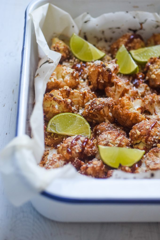 barbecue blomkål med lime