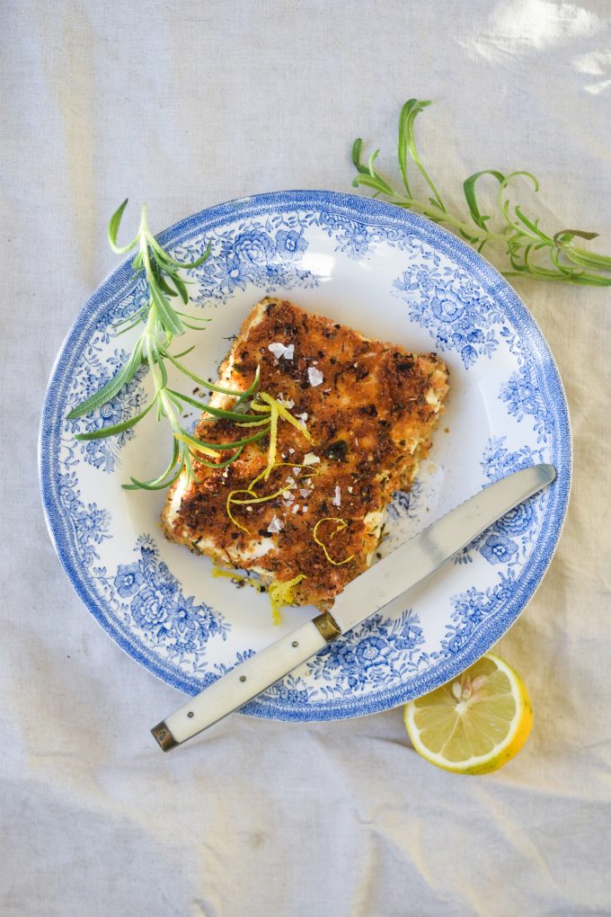 paneret feta stegt på panden